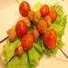 Scallop kebabs with cherry tomatoes