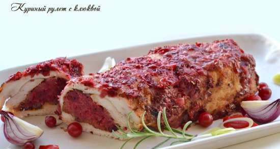 Chicken roll with cranberries