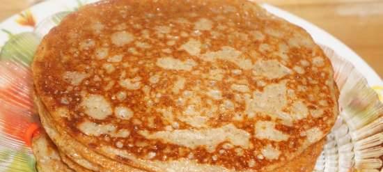 Buckwheat yeast pancakes with a secret