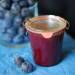 Plum jam with banana, cocoa and spices