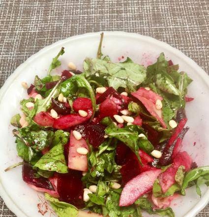 Salad "My whim" with pear and beetroot