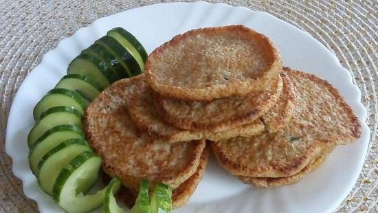 Pancakes with pike caviar