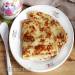 Custard pancakes with potatoes and cheese