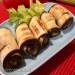 Eggplant rolls with nuts and garlic