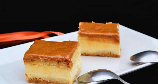 Cottage cheese cake "Royal marble"