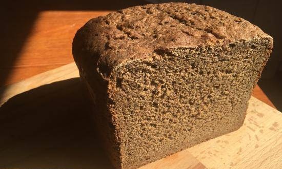 Brewed rye bread with honey in a Panasonic 2511 bread maker