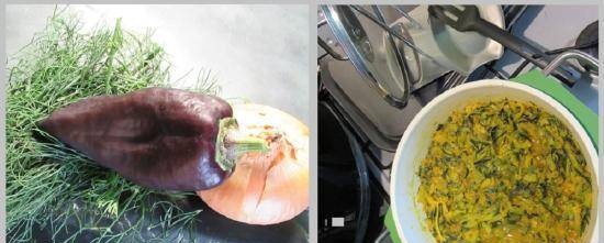 Zucchini / zucchini stew with dill (spiralizer)
