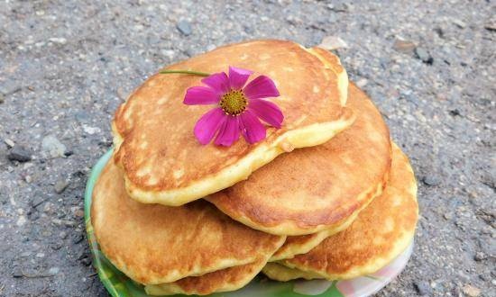 Sunny pancakes with corn flour