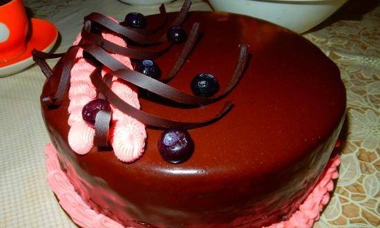 Mousse cake "Blueberries in chocolate"