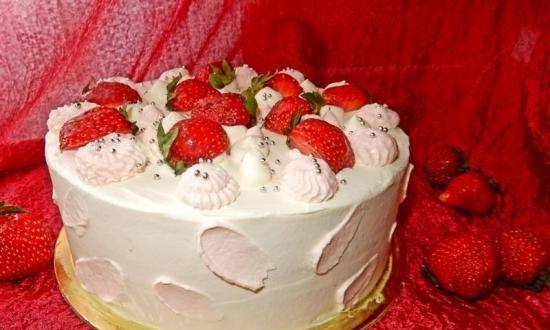 Cake "Strawberry Hug"