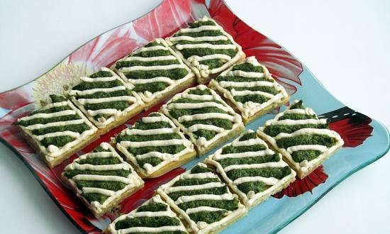 Shortcakes with spinach cream (+ video)