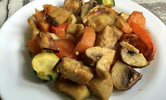 Vegetables marinated in the Ninja grill (oven, airfryer)