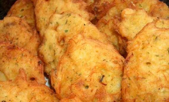 Fish fritters from cod