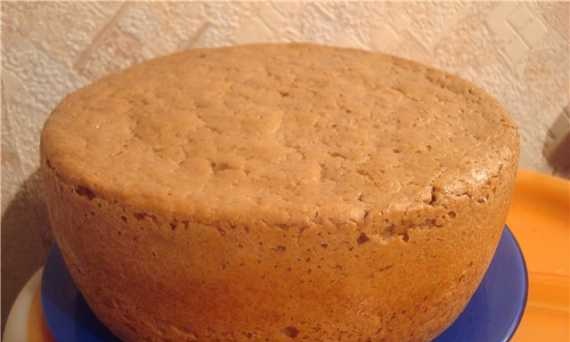 Wheat bread with acorn flour on a dough
