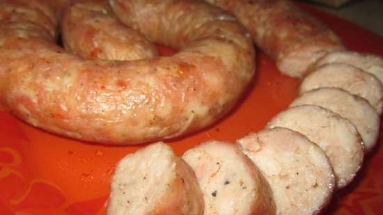 Plain Chicken Sausage, Cured