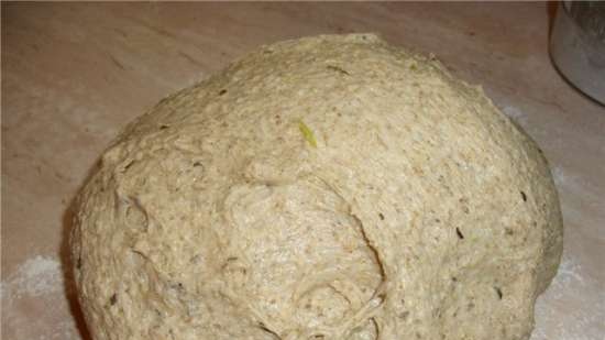 Wheat-rye bread made from dispersed grain and cereals