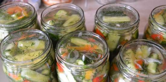 Cucumber salad, canned