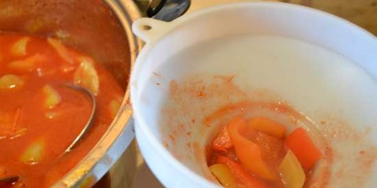 פלפלים מתוקים לצ'ו עם עגבניות (לקו הונגרי)