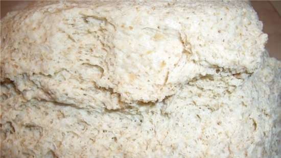 לחם חיטה בתוספת פתיתים מרובי דגנים ודגנים עם גבינת קוטג '