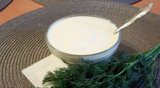 Homemade mayonnaise with milk without eggs