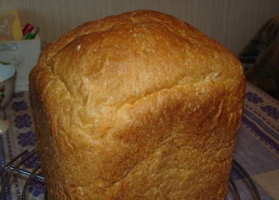 לחם מקמח מלא וקמח חיטה עם קפיר
