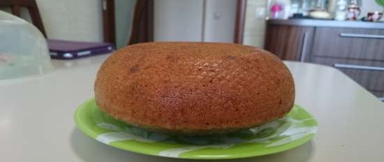 Juicy halvic cake with chocolate hint (multicooker Redmond RMC-01)