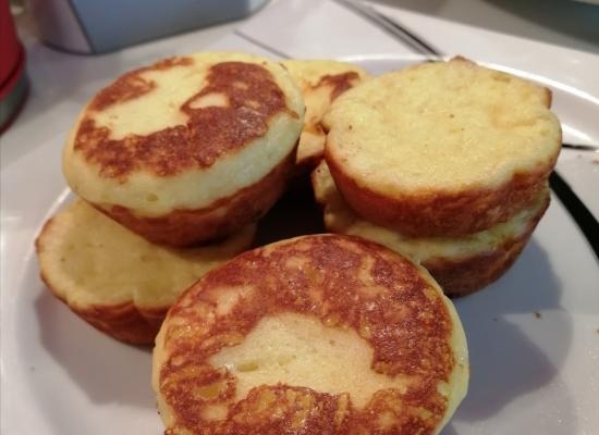 Cheese pancakes for breakfast