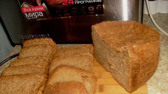 Wheat-yeast bread on fermented rye malt