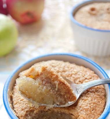 Apple almond pudding