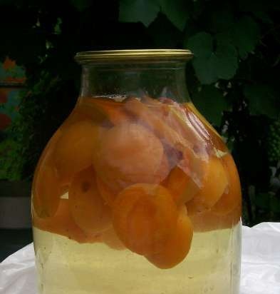 Fanta from oranges and apricots at home