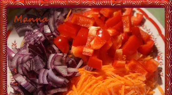 פרלוטו עם מרק פטריות עם ירקות (מולטי קוקר KitchenAid)