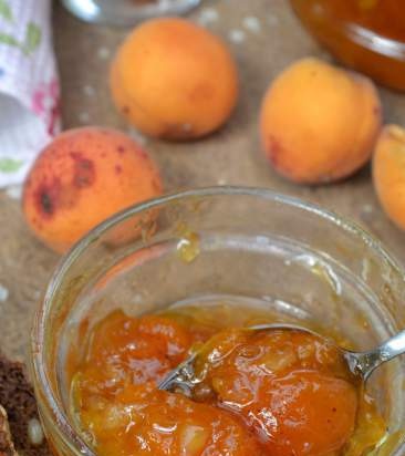Apricot jam with orange and lemon