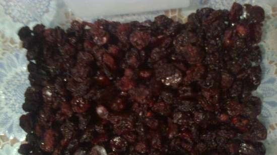 Cured and dried homemade cherries