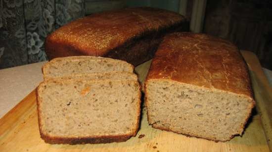 100% rye bread Vitebsk from seeded flour.