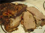 Slow cooked pork ham