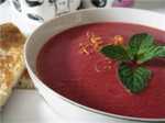 Beetroot soup with orange zest