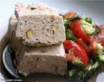 Meat terrine mixed with pistachios