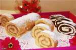 Biscuit roll. which is baked with filling