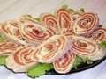 Lavash rolls with salmon