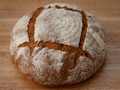 Dark rye-wheat bread on a big