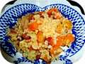 Bulgur with dried fruits and pumpkin