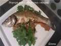 Sea wolf (Seabass) in soy sauce with pumpkin