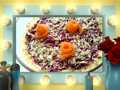 Salad with cheese, carrots, beets