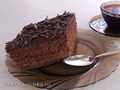 Truffle cake on chocolate