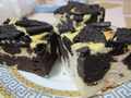 Brownie Cheesecake with Oreo Biscuits Black & White