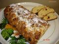 Festive curd roll with candied fruits and raisins