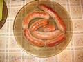 Homemade tender white sausage