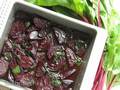 Baked beetroot with chocolate balsamic cream