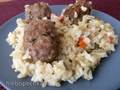 Risotto with meatballs
