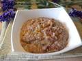 Healthy breakfast malt porridge Cartoon with dried fruits
